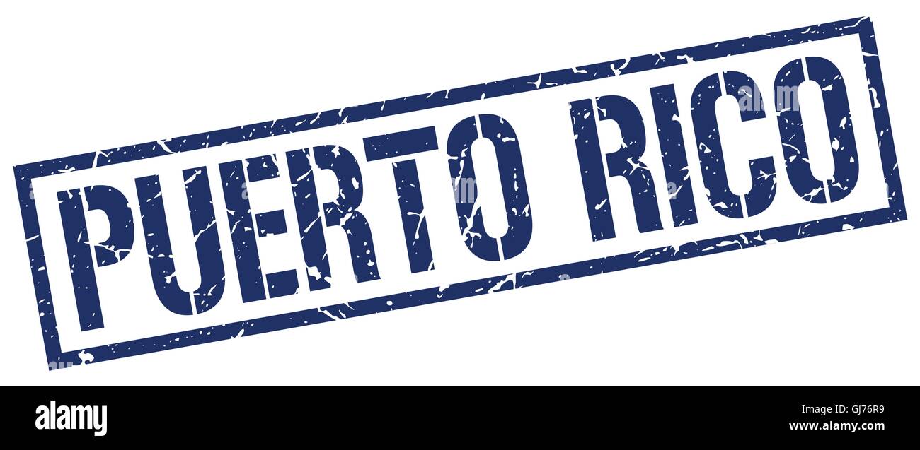 Puerto Rico blue square stamp Stock Vector Image & Art - Alamy