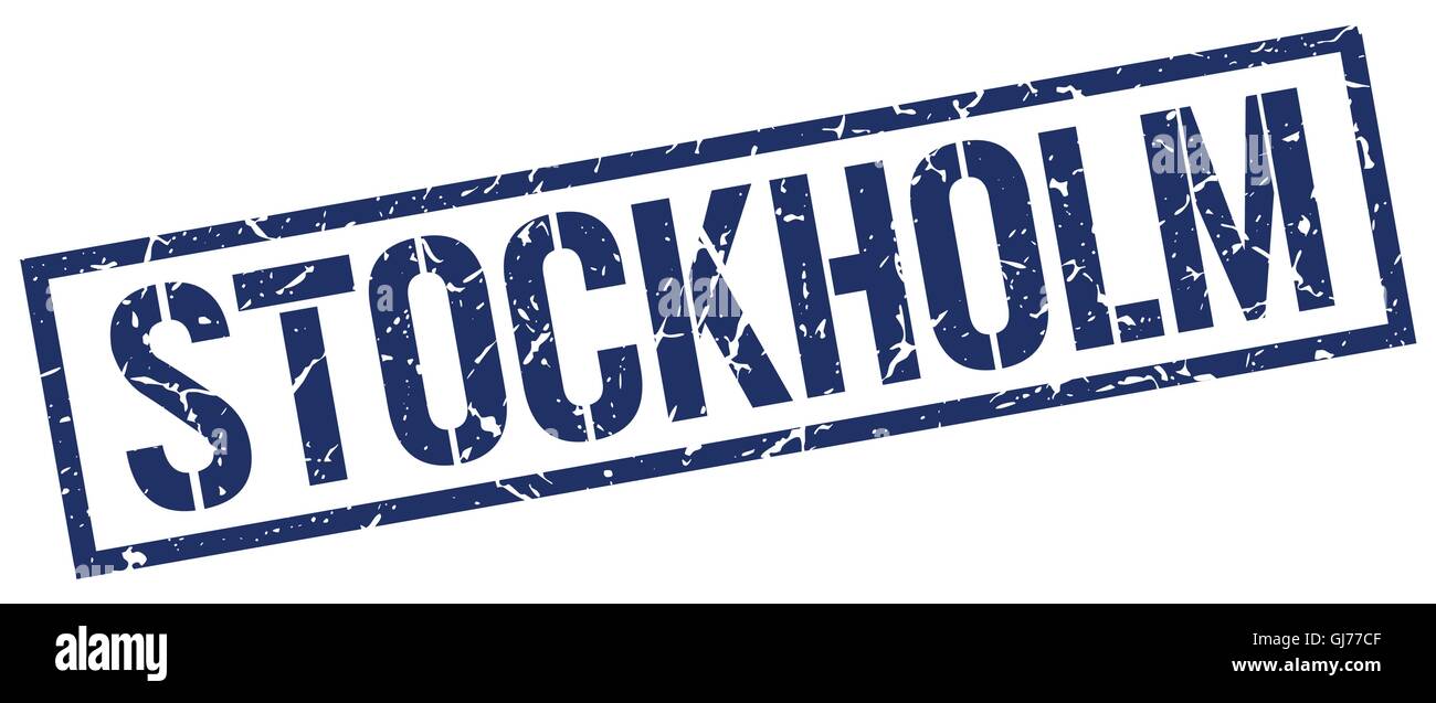 Stockholm blue square stamp Stock Vector Image & Art - Alamy