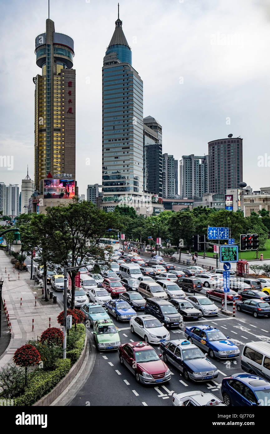 Traffic in Shanghai Stock Photo