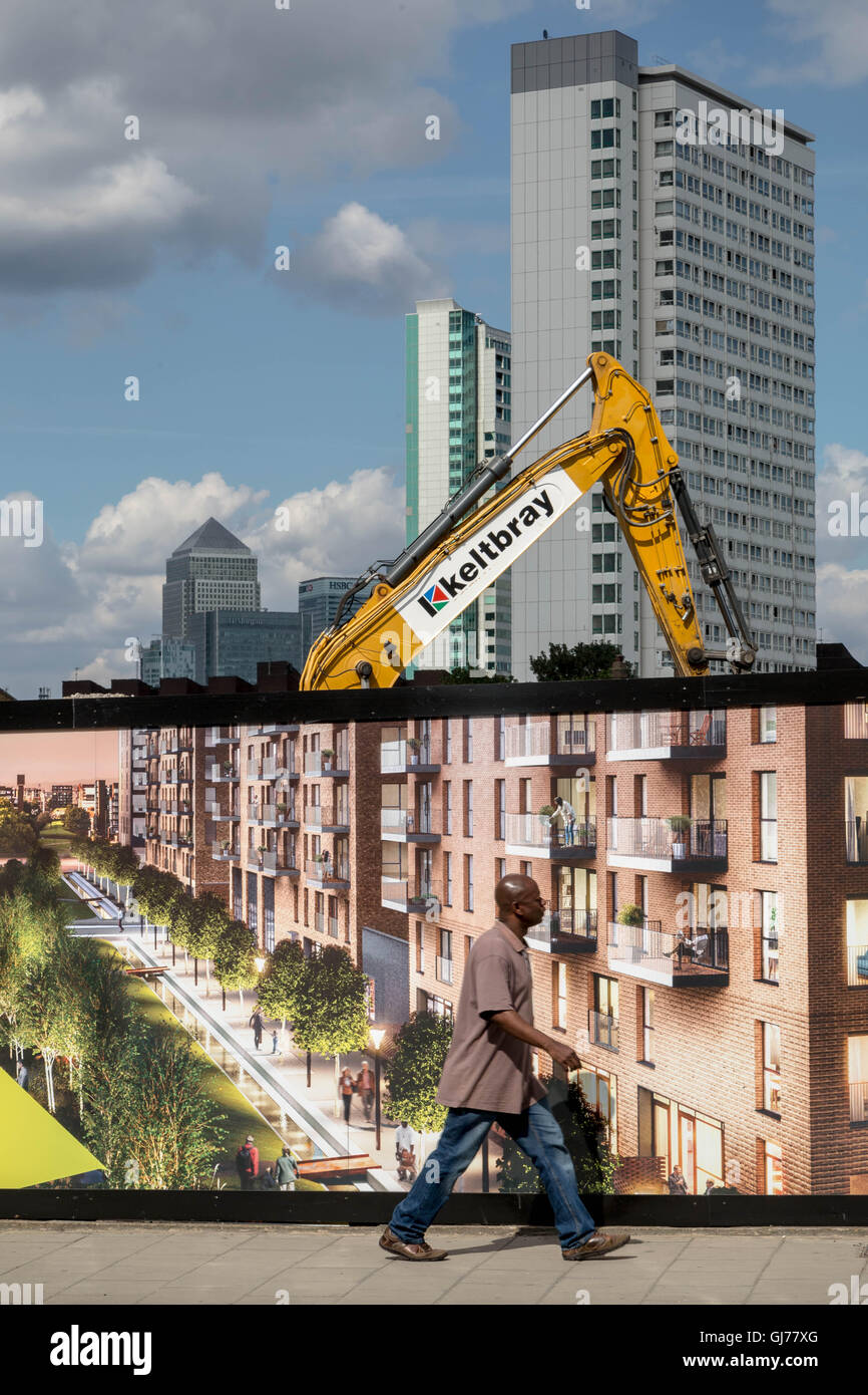 Housing regeneration in Deptford, south east London SE8, UK. Stock Photo