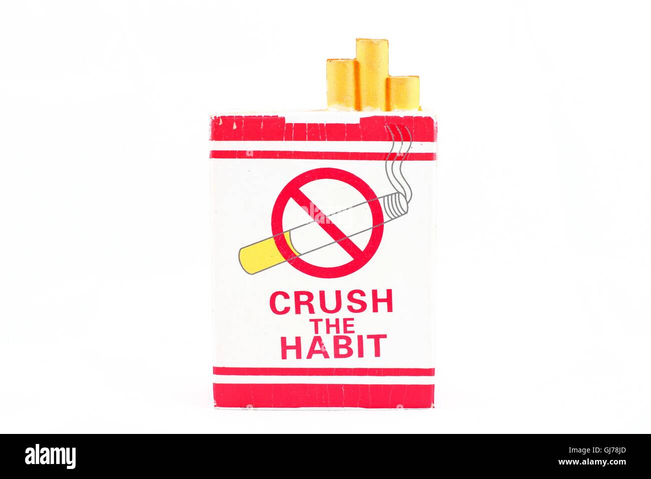 Quit smoking stress reliever on white background Stock Photo
