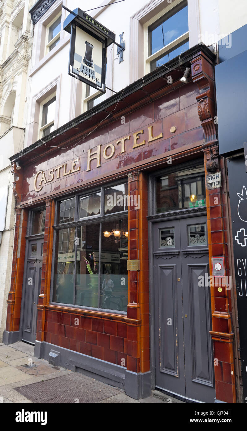 Castle hotel pub, 66 Oldham St, Northern Quarter, Manchester M4 1LE Stock Photo