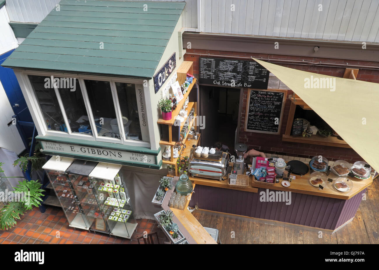 Cafe at Manchester Craft and Design Centre, 17 Oak St, Manchester, UK M4 5JD Stock Photo