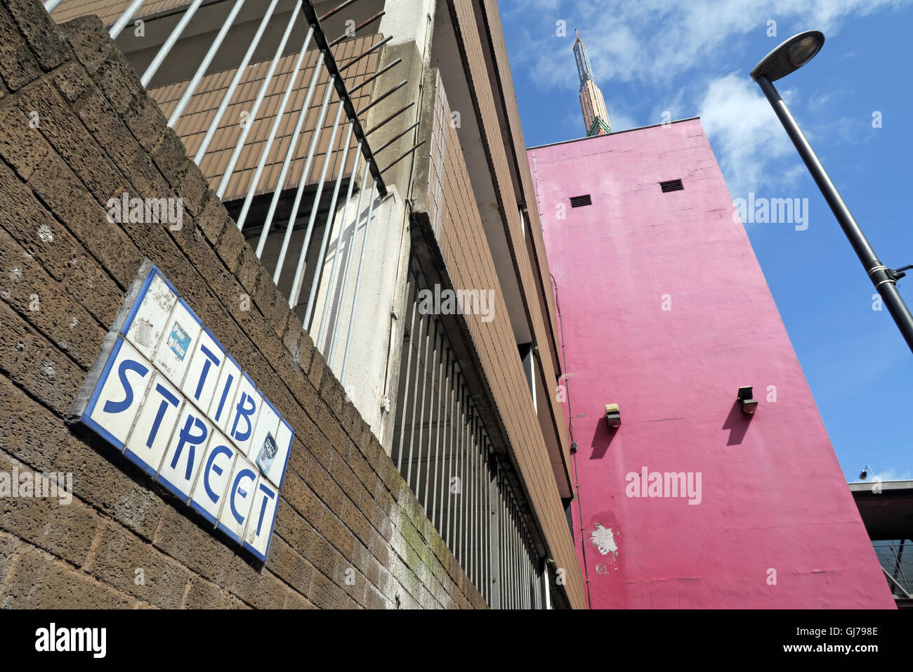 Tib Street, Manchester, Northern Quarter, Lancashire, England, UK. Location of old river Tib Stock Photo