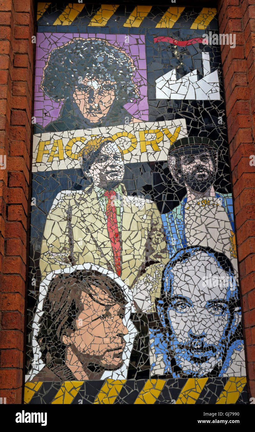Afflecks Palace Manchester - Factory Records Tony Wilson mosaic Stock Photo