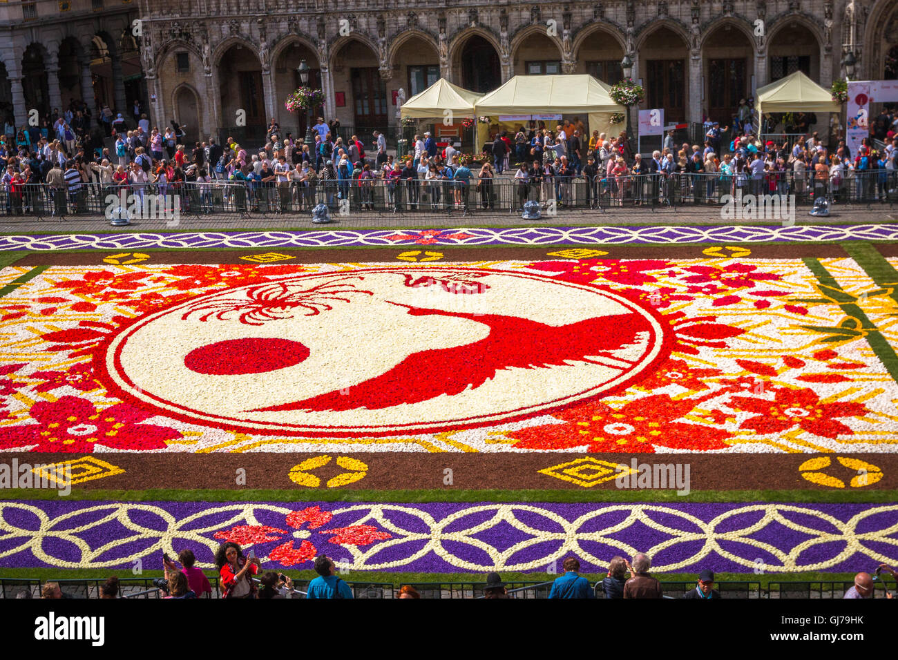 Japanese themed Flower carpet in Brussels 2016 Stock Photo Alamy