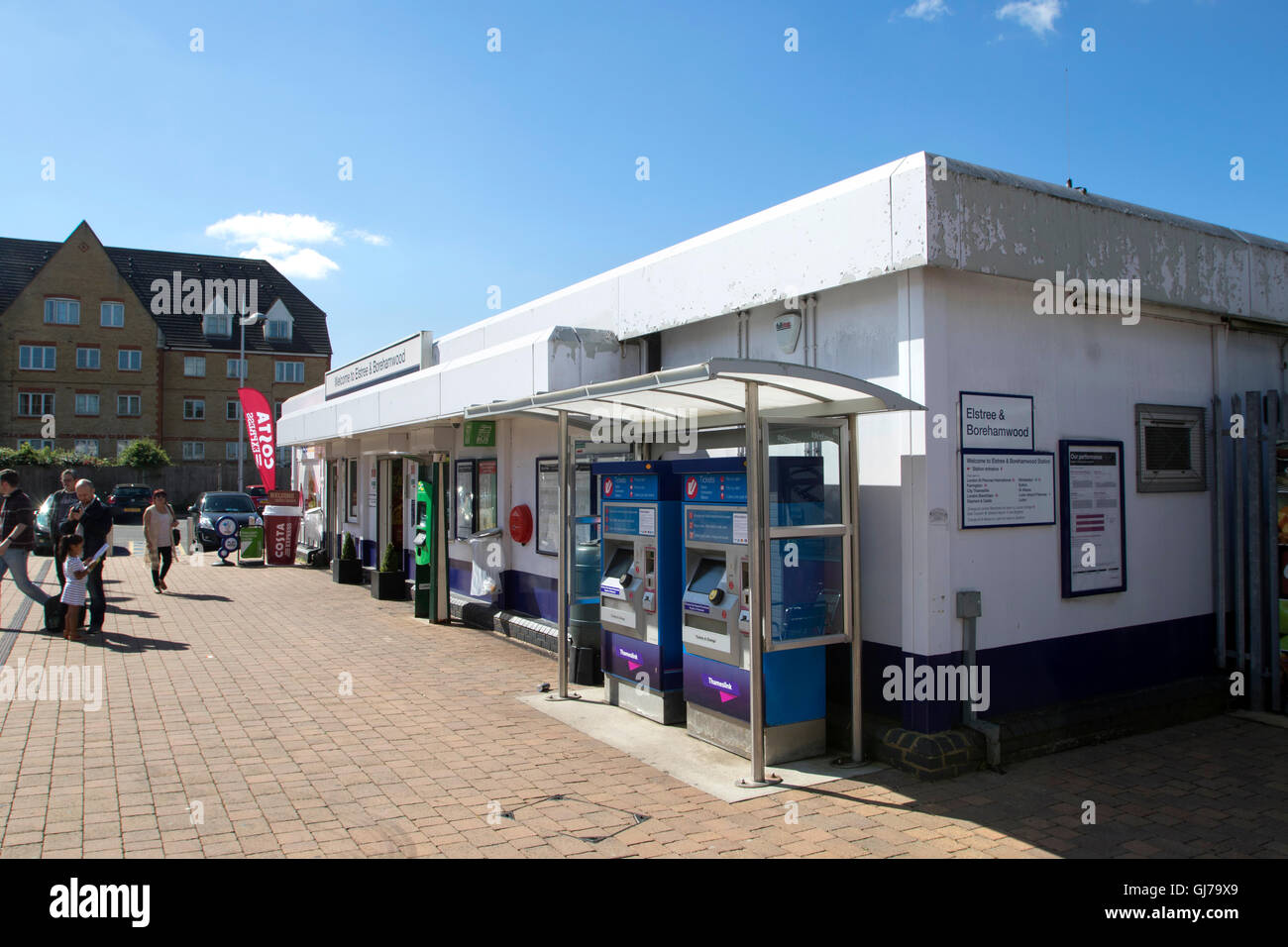 Elstree and Borehamwood railway station in the Hertsmere district of