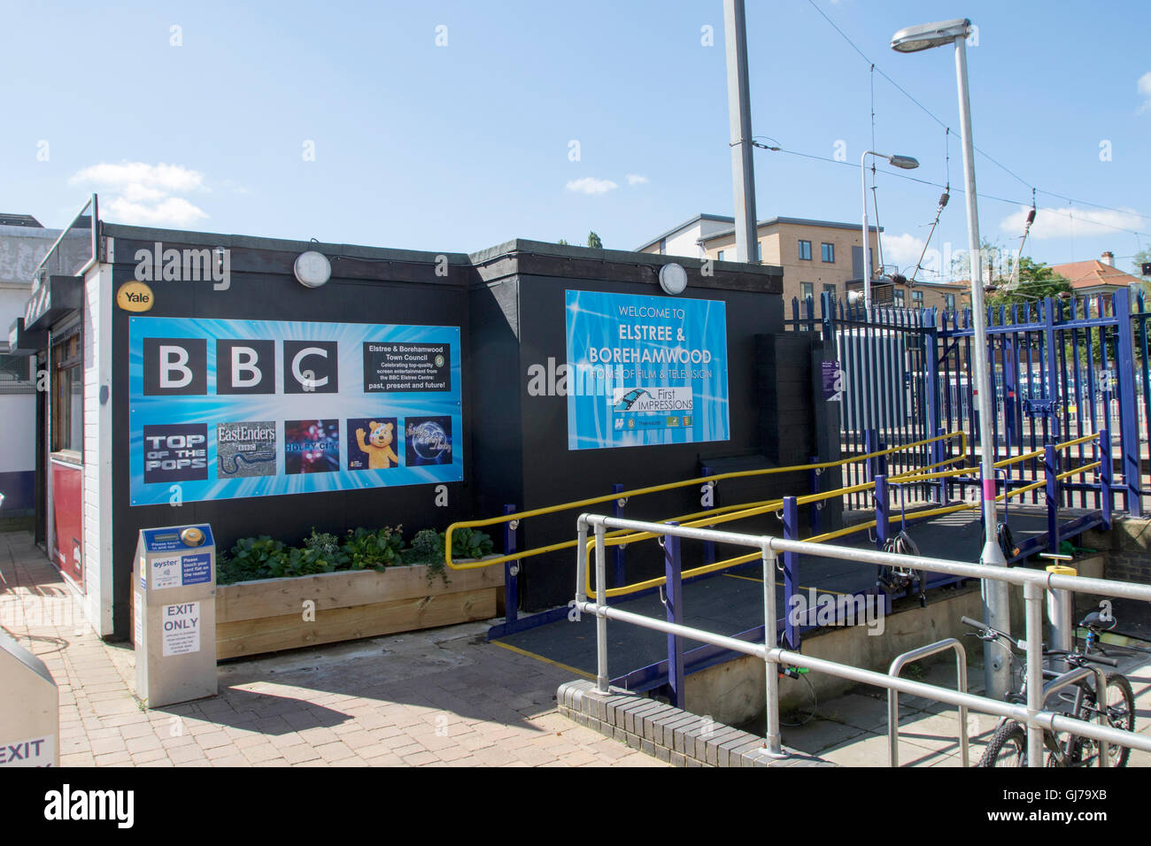Elstree and Borehamwood railway station in the Hertsmere district of