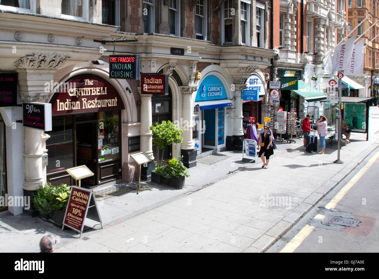 The Chambeli Indian Restaurant in Southampton Row, Russell Square, Bloomsbury, London Stock Photo