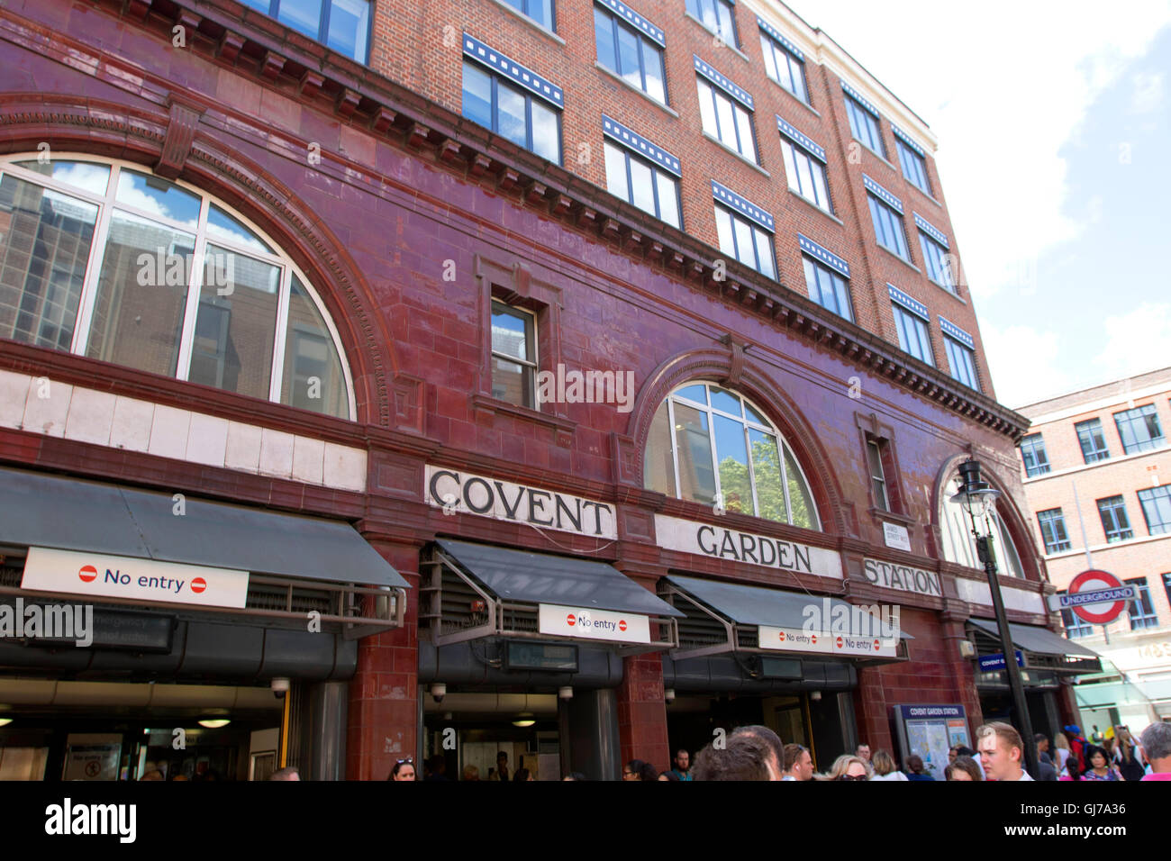 Grade II listed Covent Garden London Underground  tube station on Piccadilly line between Leicester Square and Holborn station Stock Photo