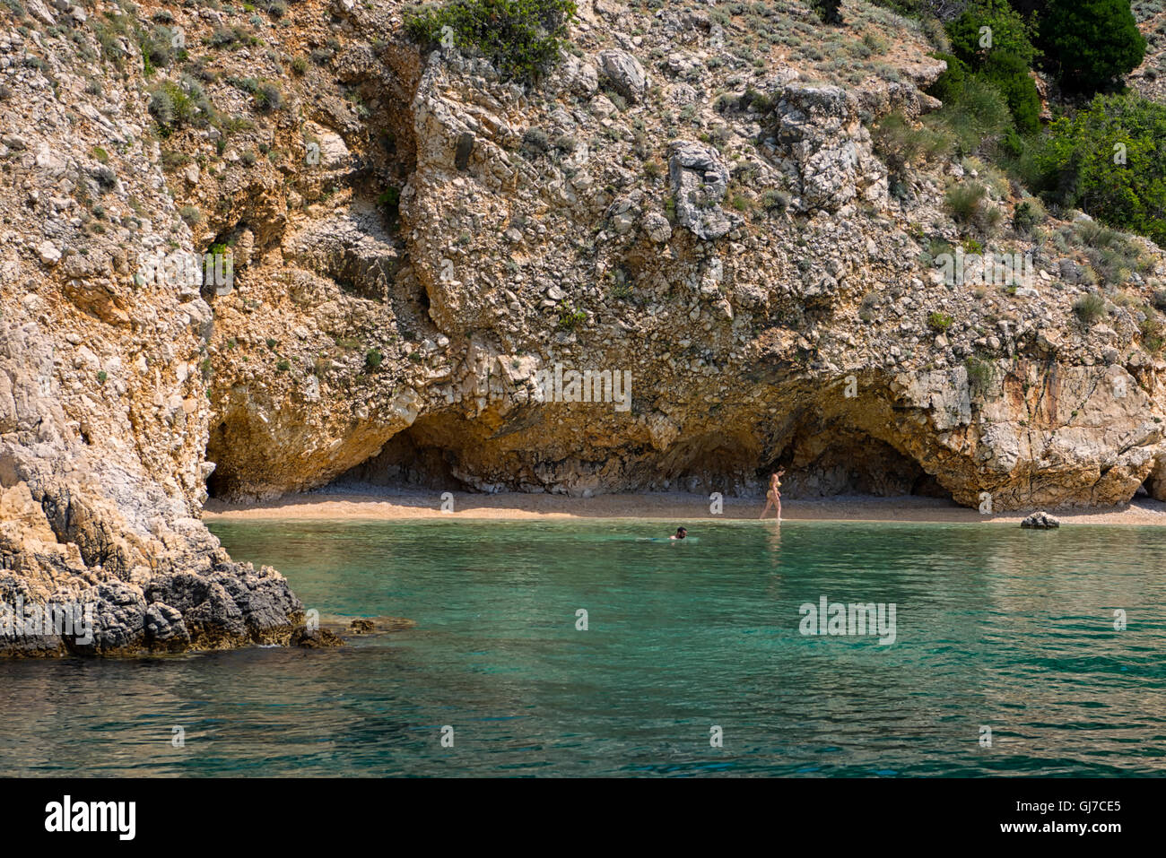 Golden Beach in Island Krk, Croatia Stock Photo Alamy