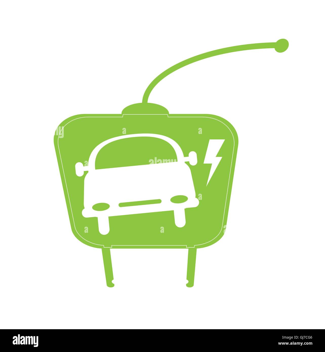 electric car icon with plug Stock Vector Image & Art - Alamy