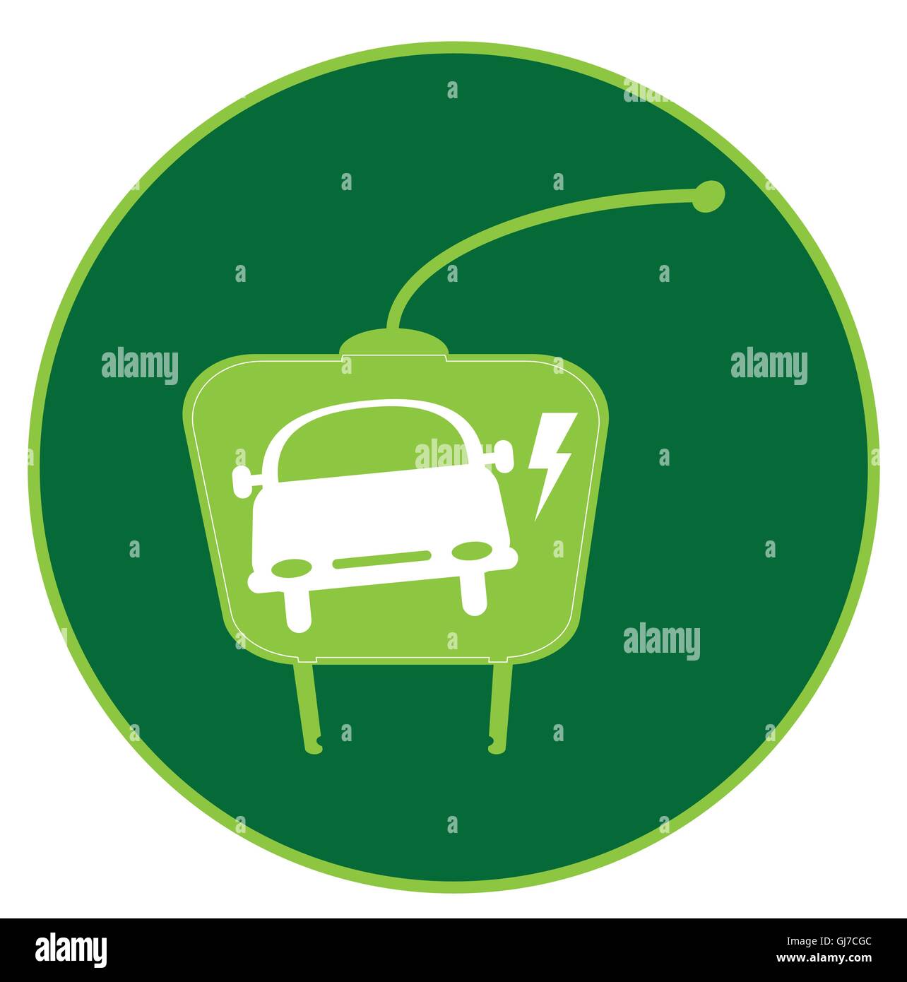 electric car icon with plug Stock Vector Image & Art - Alamy