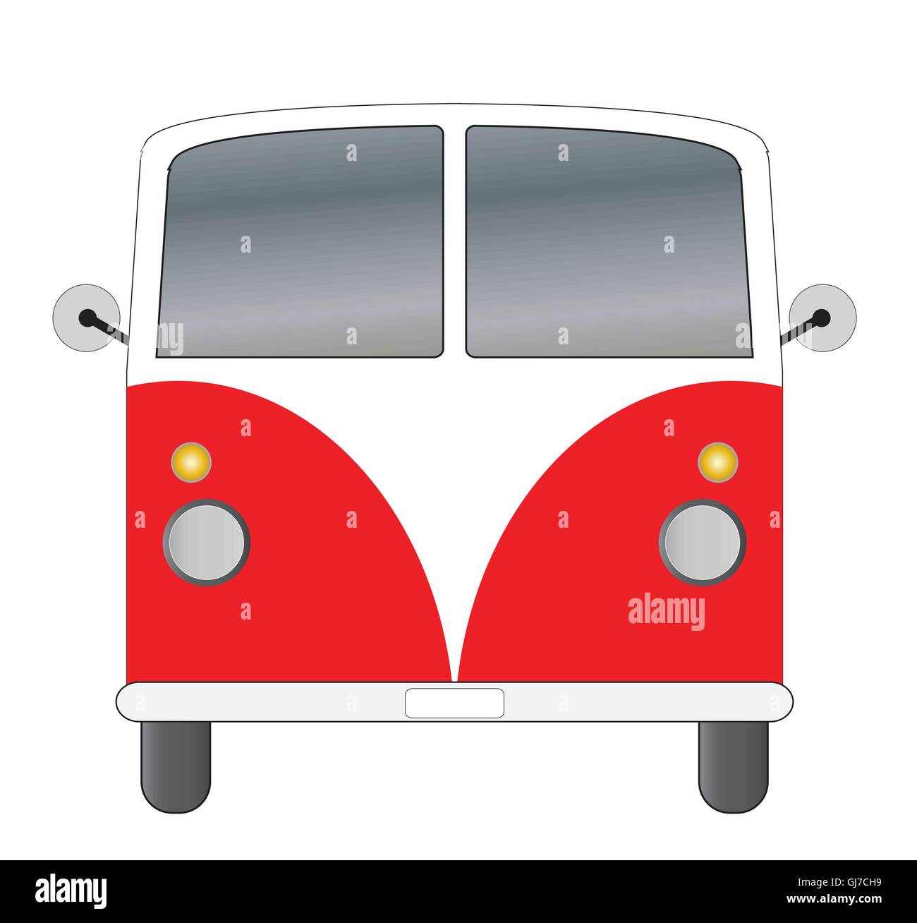 Vintage car side front view Stock Vector Images - Alamy