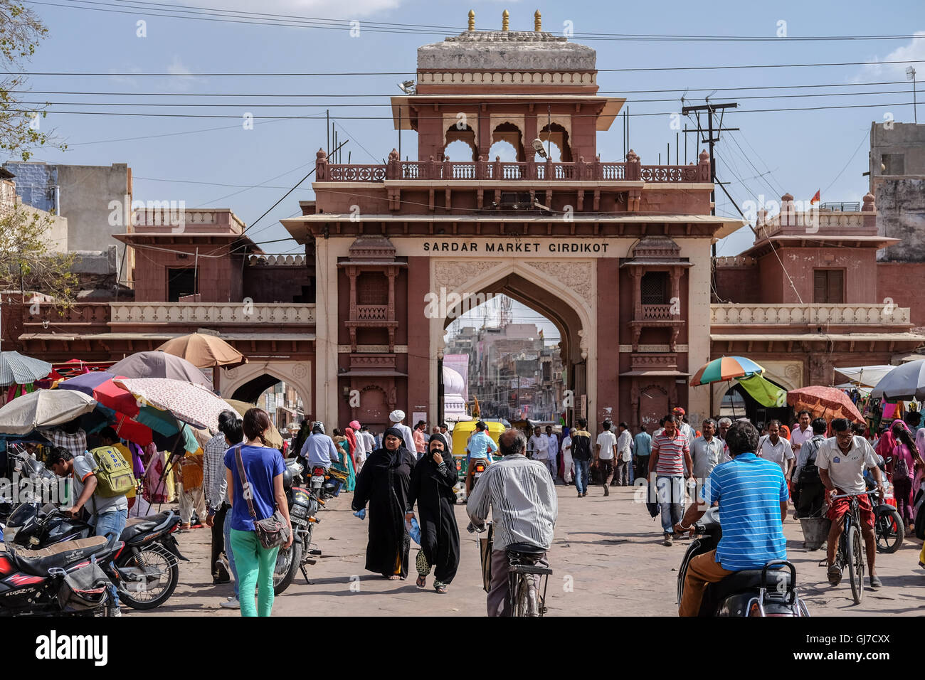 Sardar market gate in Jodhpur Stock Photo