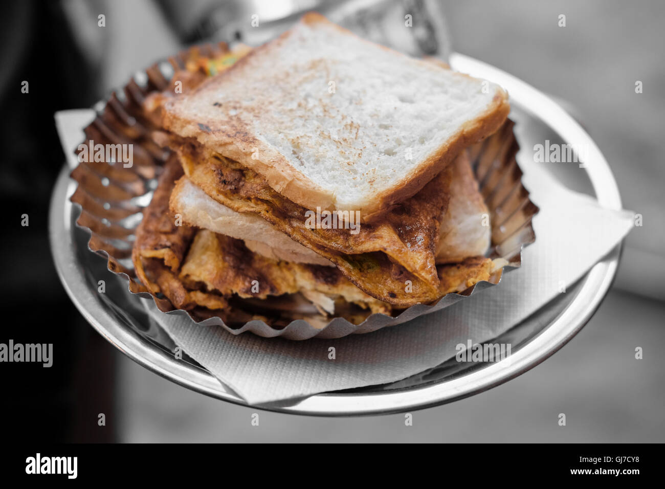 Indian egg sandwich Stock Photo - Alamy