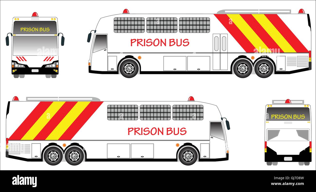 Prison Bus Stock Vector