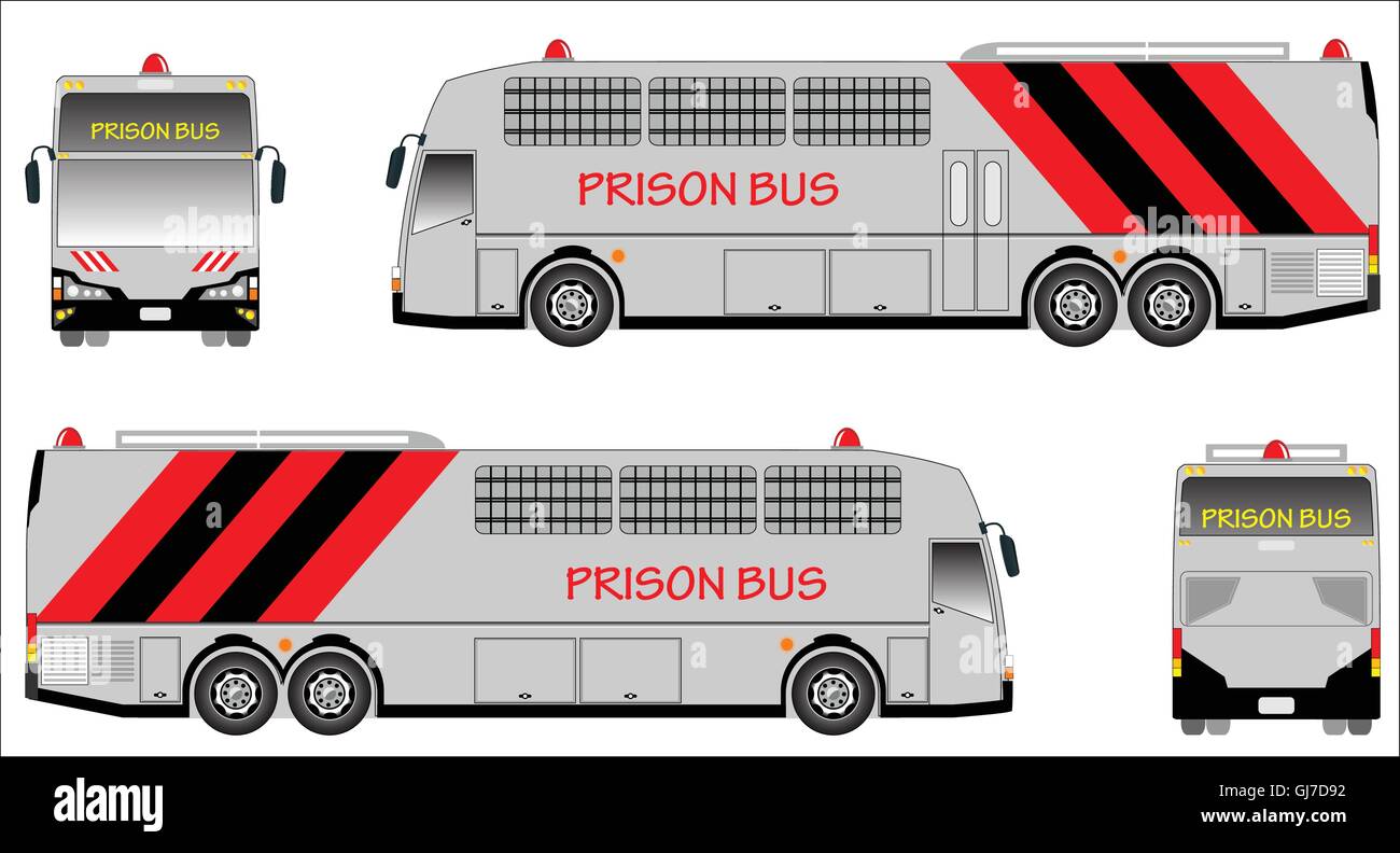 Prison Bus Stock Vector