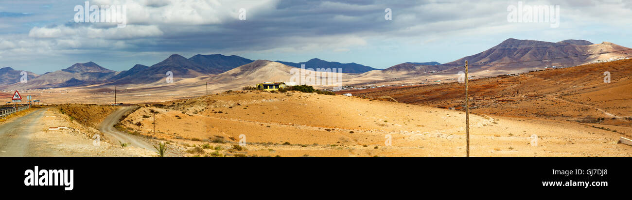 fuerteventura panoramic landscape Stock Photo