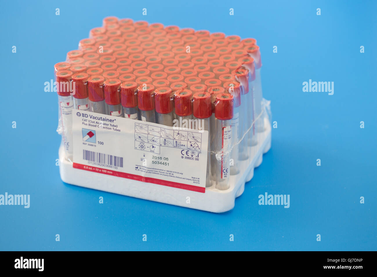 Berlin, Germany May 15, 2014 BD Vacutainer tubes, vacuum tubes for