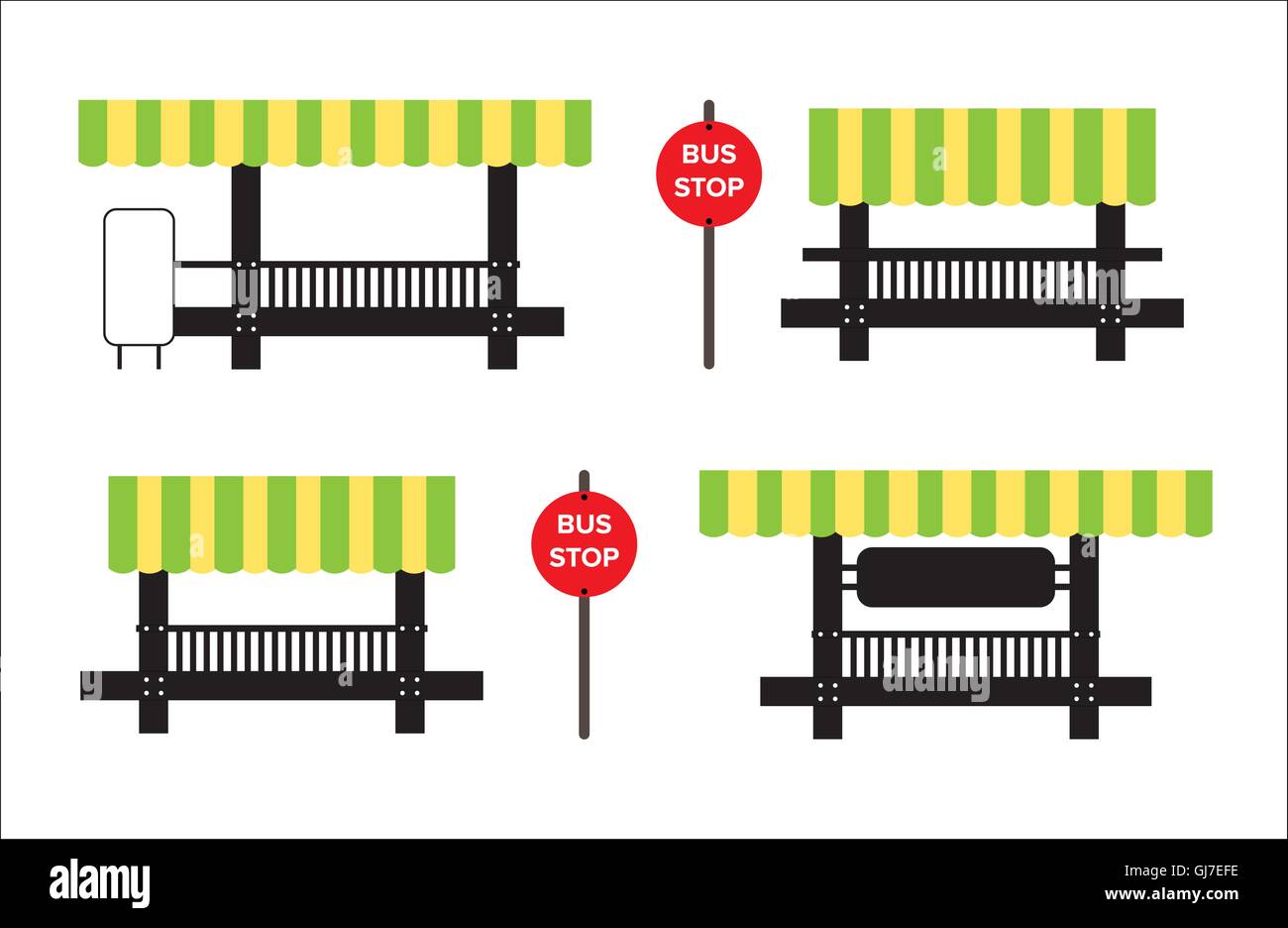 Bus stop station Vector Illustration Stock Vector Image & Art - Alamy