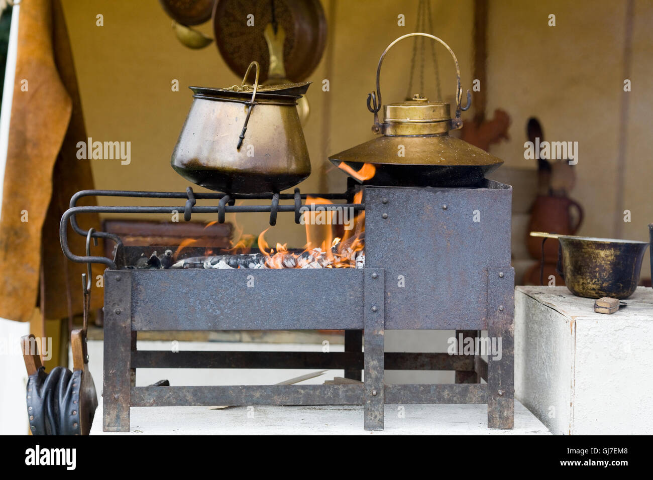 stew cooking over an open fire Stock Photo Alamy