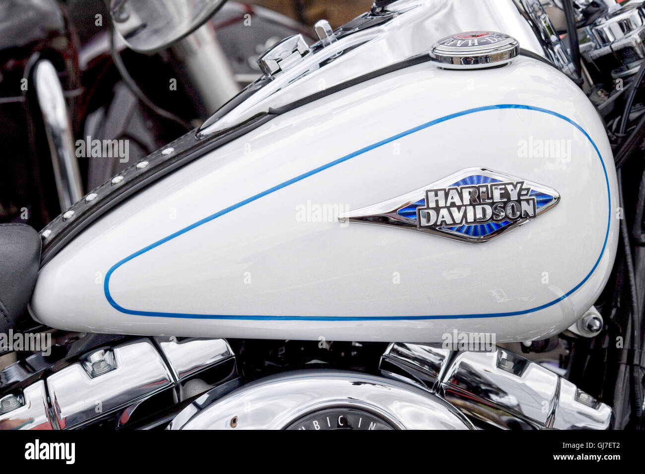 Harley Davidson Motorbike Tank Stock Photo