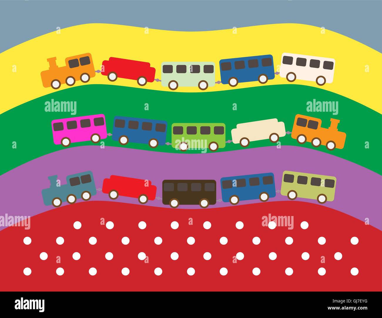 Vintage Steam Train pattern with track Stock Vector Image & Art - Alamy