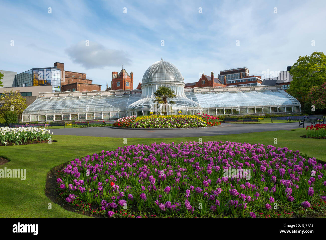 The Belfast Botanic Gardens in the Queen's Quarter, Belfast Stock Photo