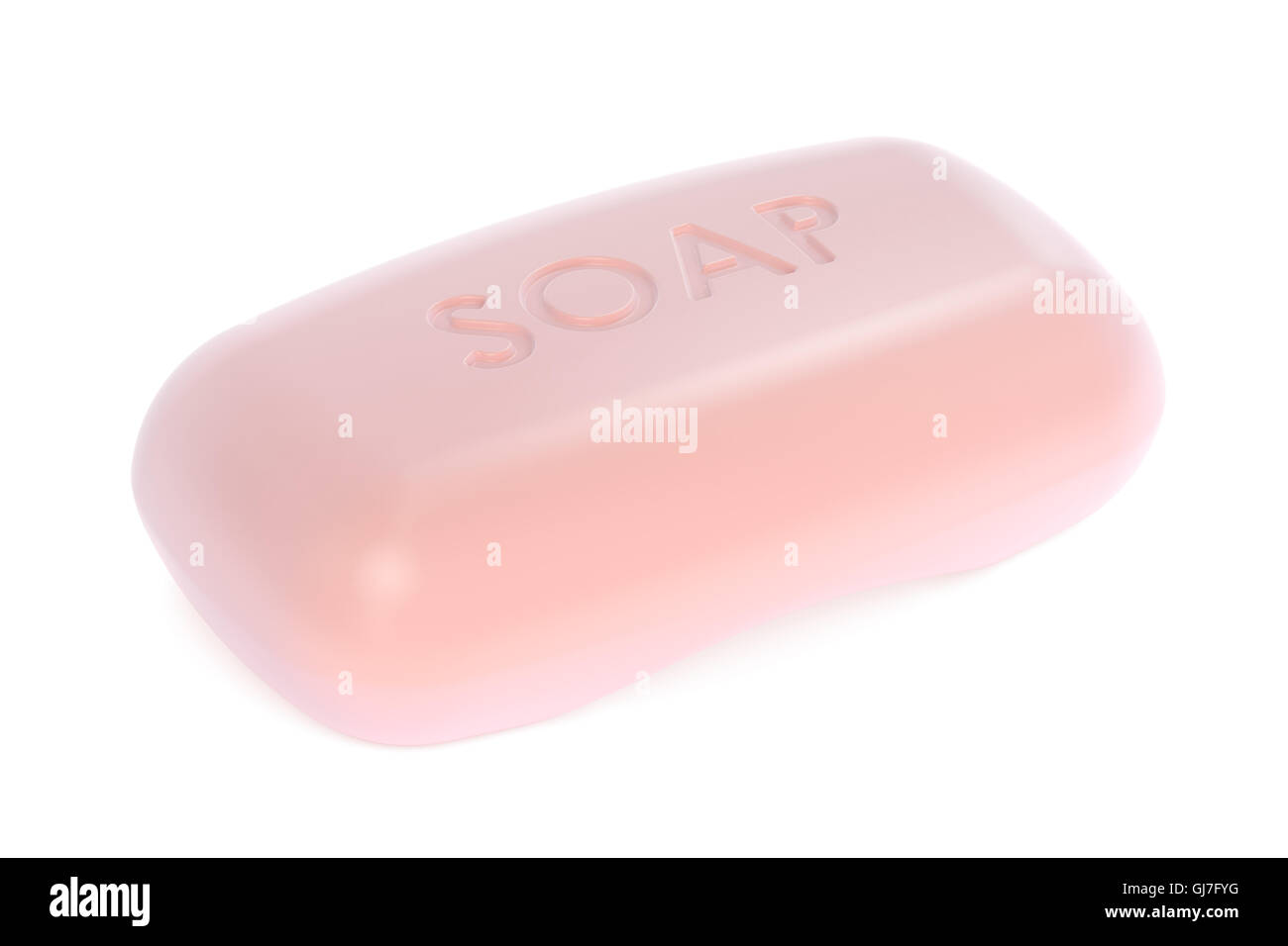 soap closeup, 3D rendering isolated on white background Stock Photo - Alamy