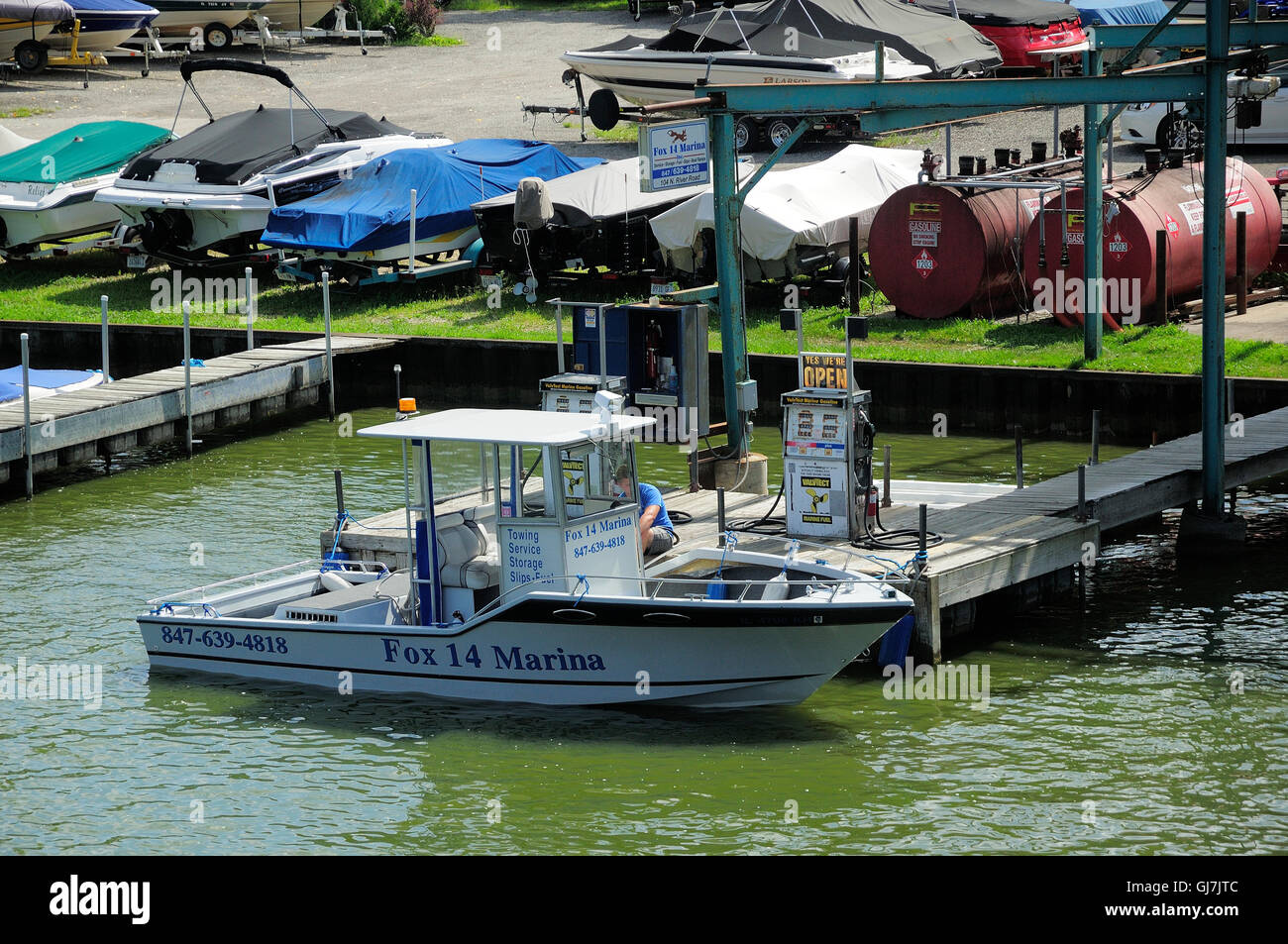 A marina gas dock Stock Photo Alamy