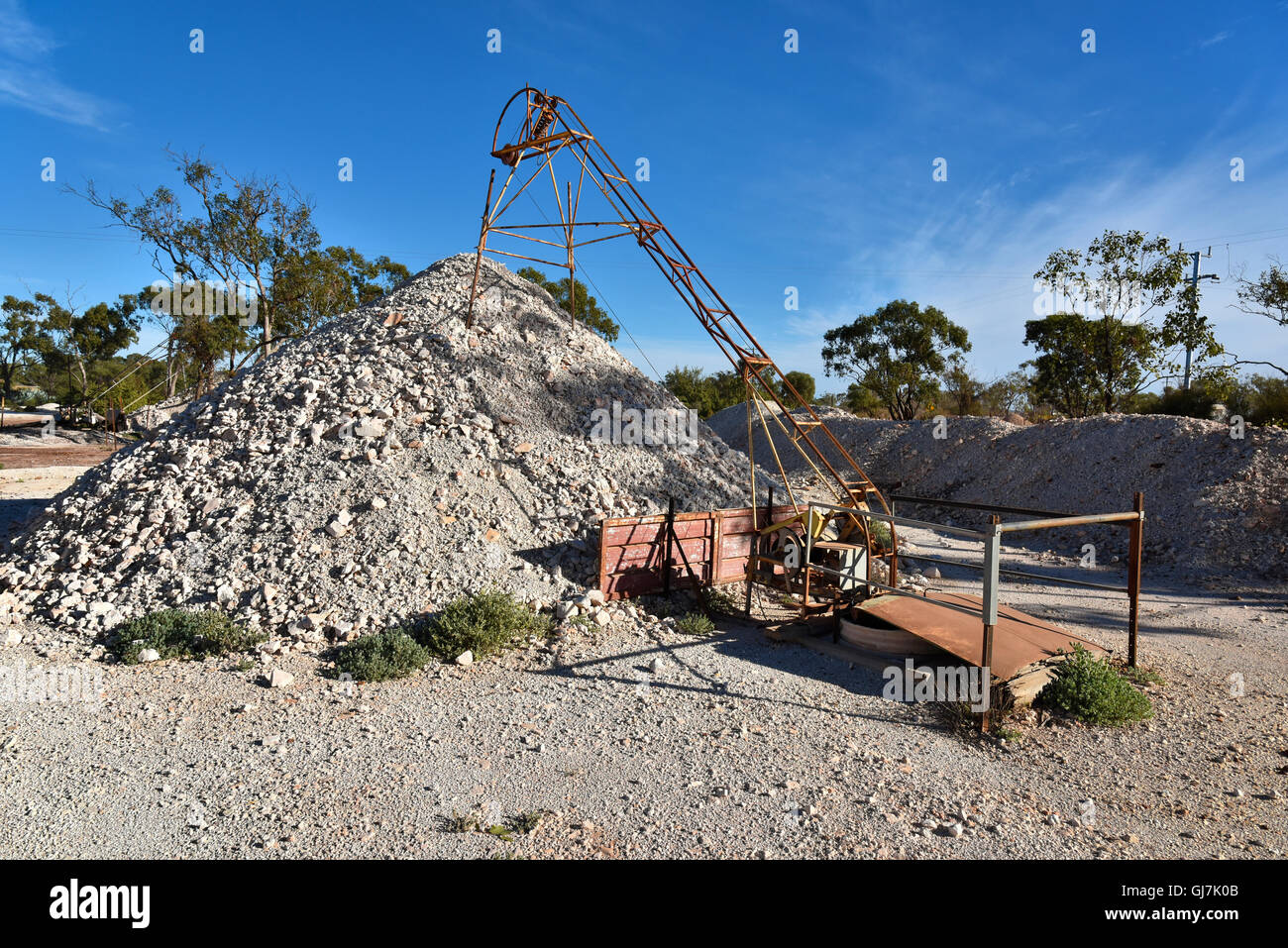 abandoned relics from opal mining at lightning ridge including old