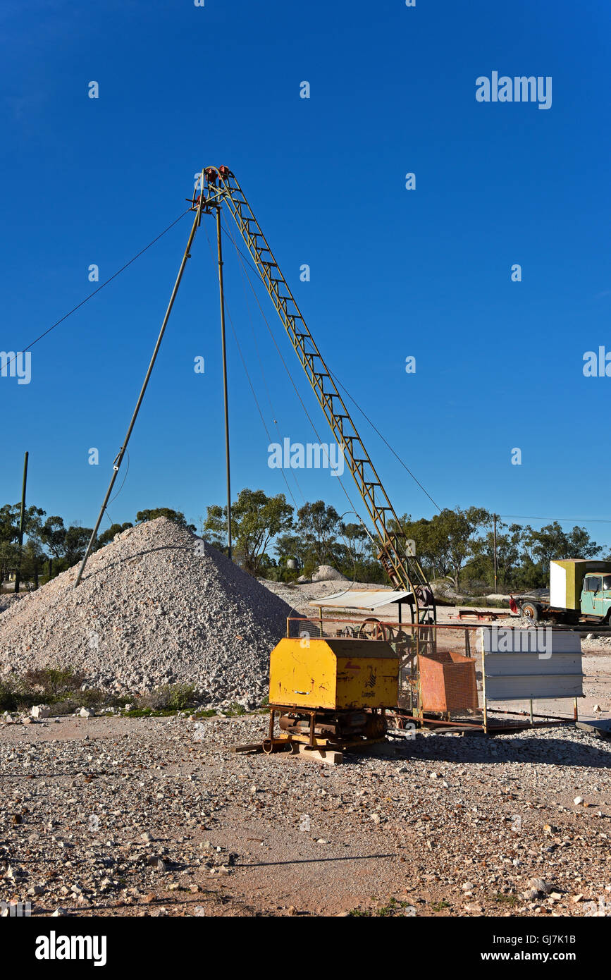abandoned relics from opal mining at lightning ridge including old