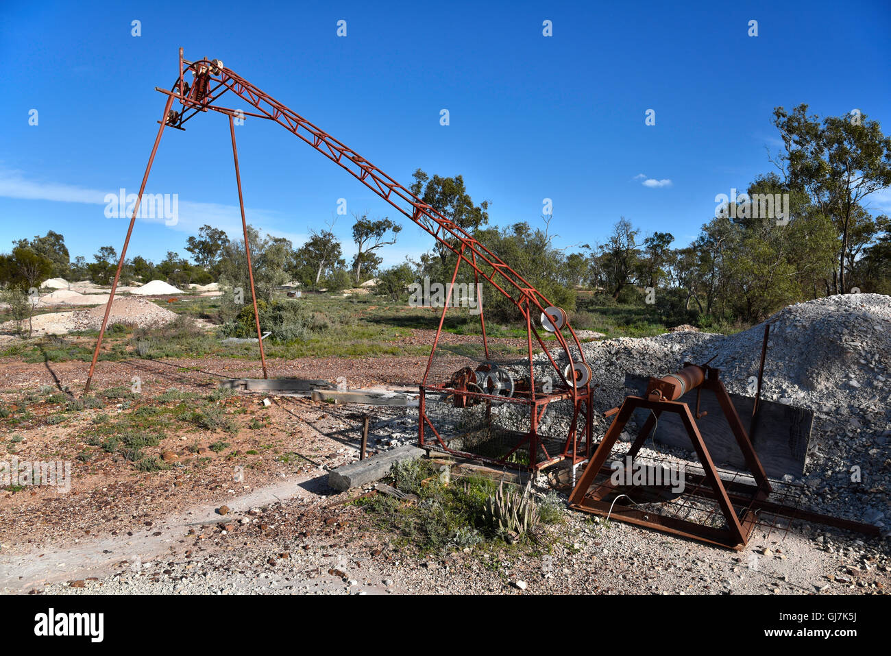 abandoned relics from opal mining at lightning ridge including old cars