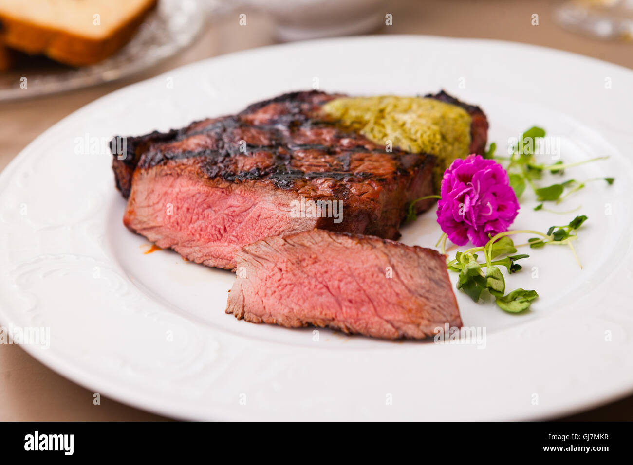 New York steak Stock Photo