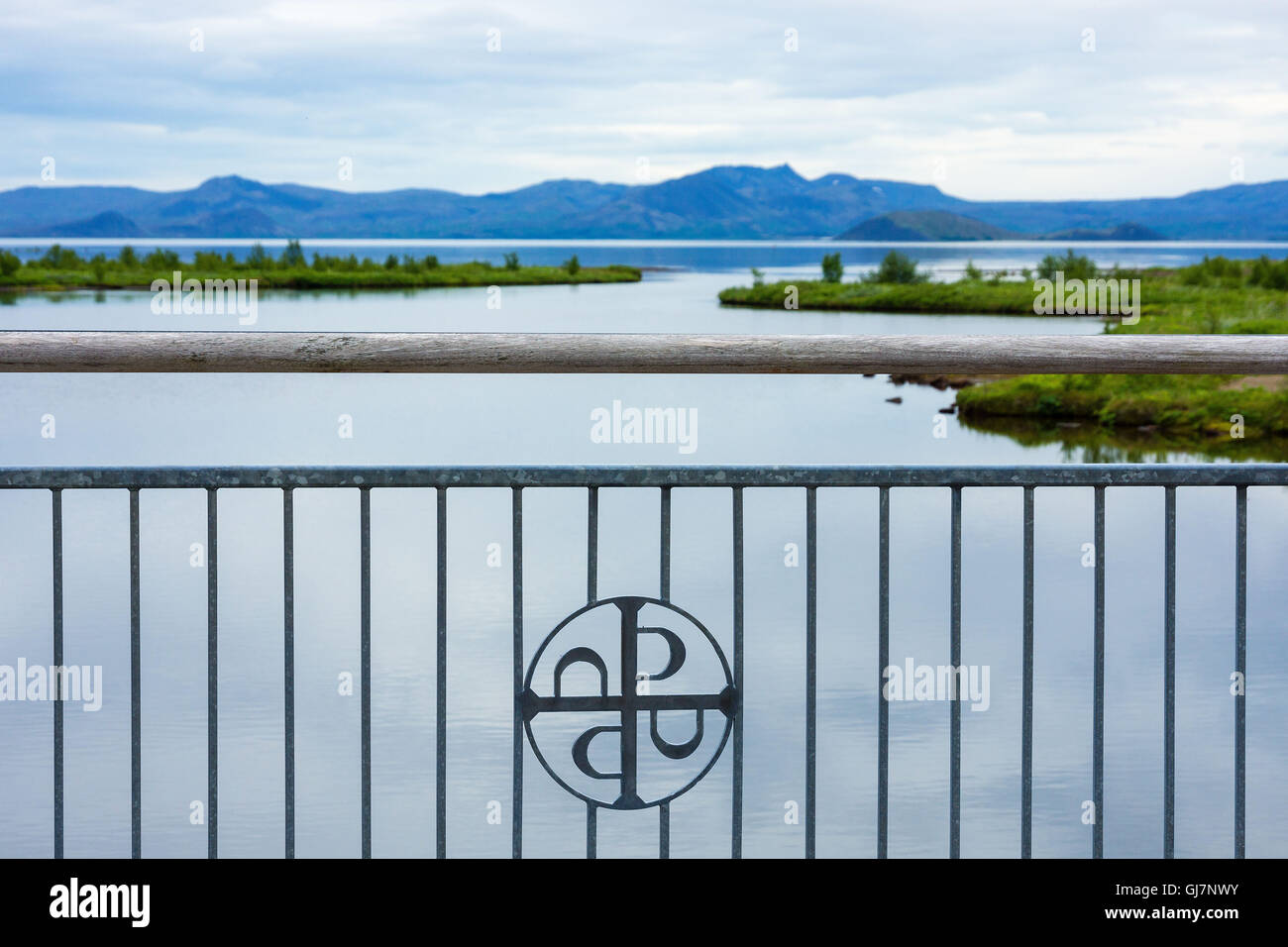 Pingvellir National Park, bridge, icon Stock Photo - Alamy