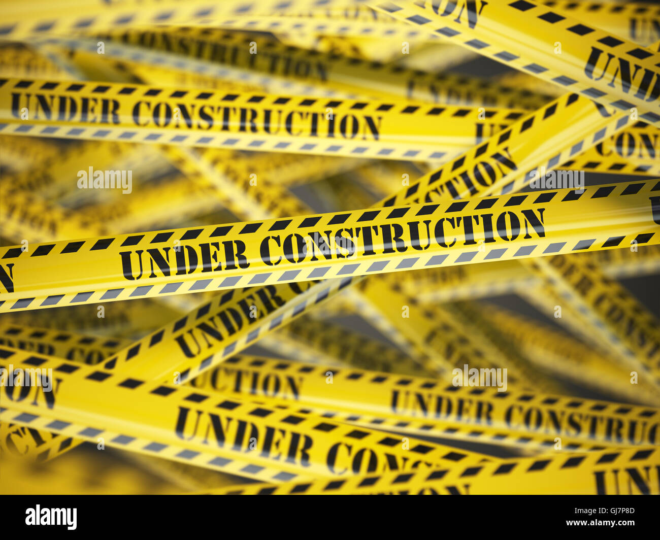 under construction yellow caution