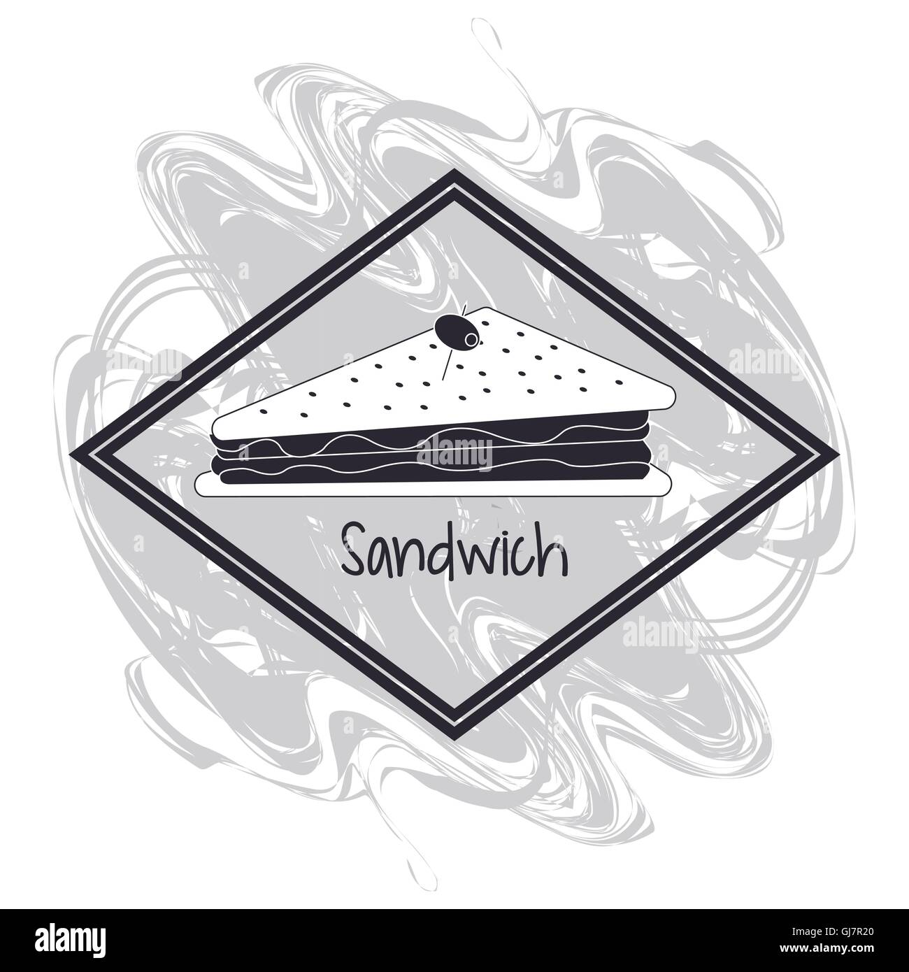 sandwich frame bread lunch snack icon Stock Vector Image & Art - Alamy