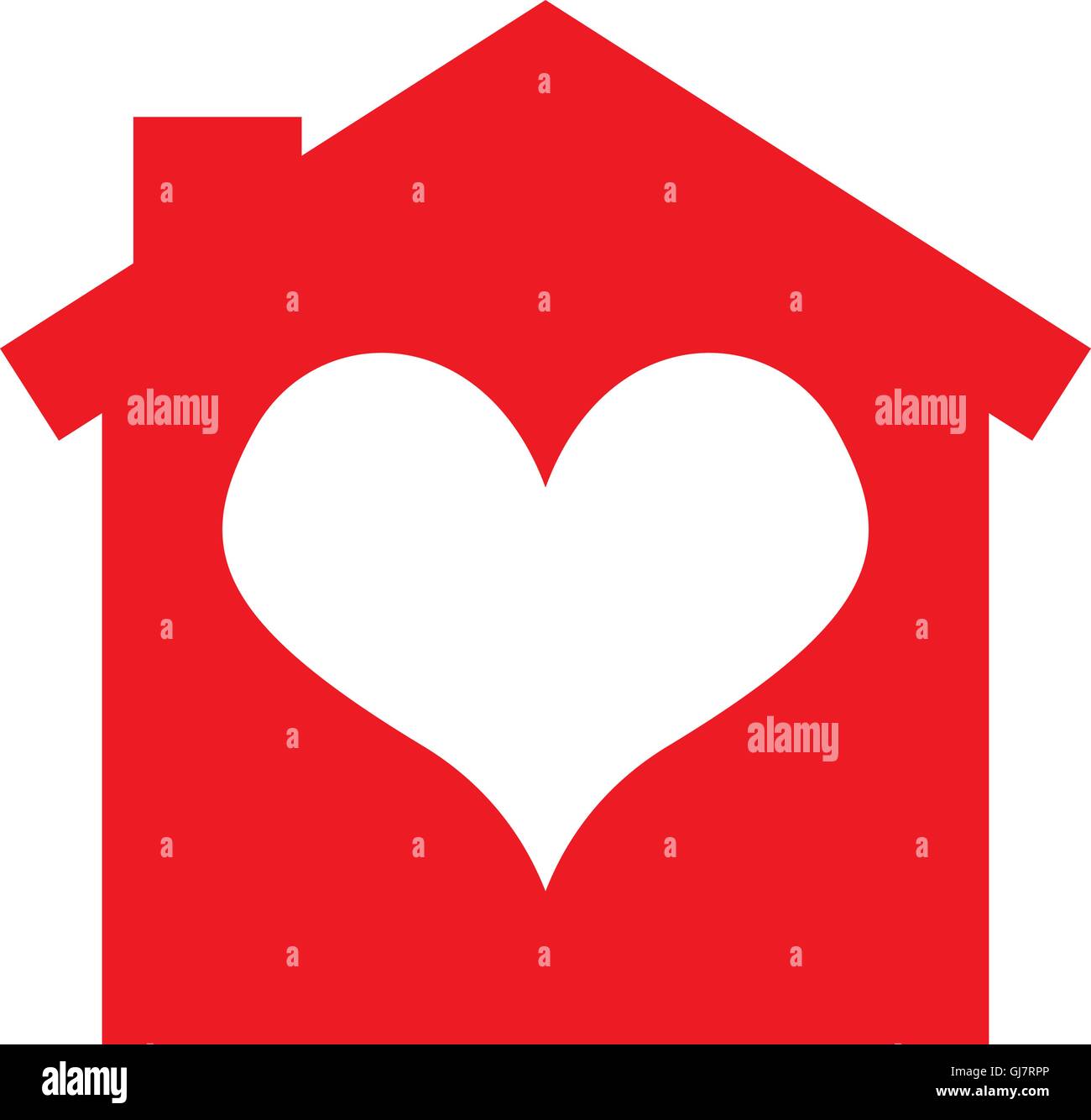 house silhouette heart isolated icon Stock Vector Image & Art - Alamy