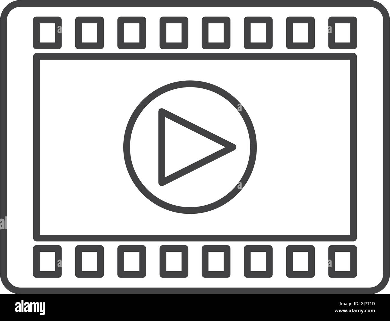 media player button play icon Stock Vector Image & Art - Alamy