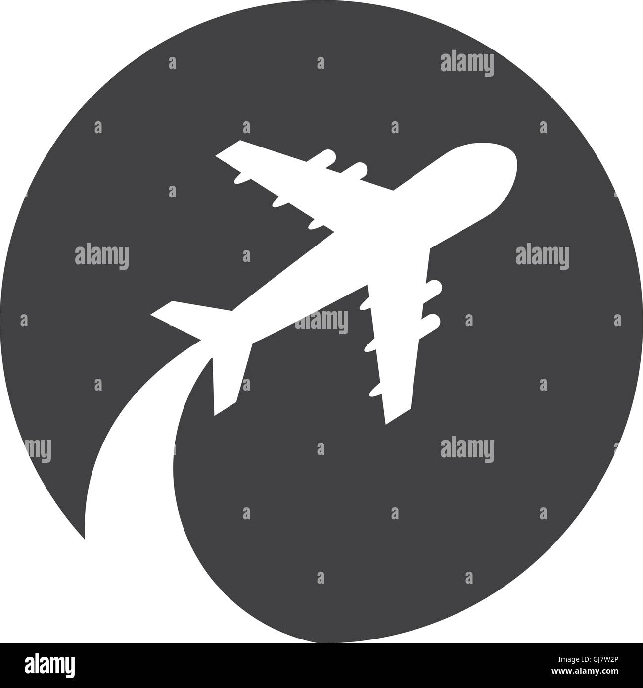 airplane silhouette isolated icon Stock Vector Image & Art - Alamy