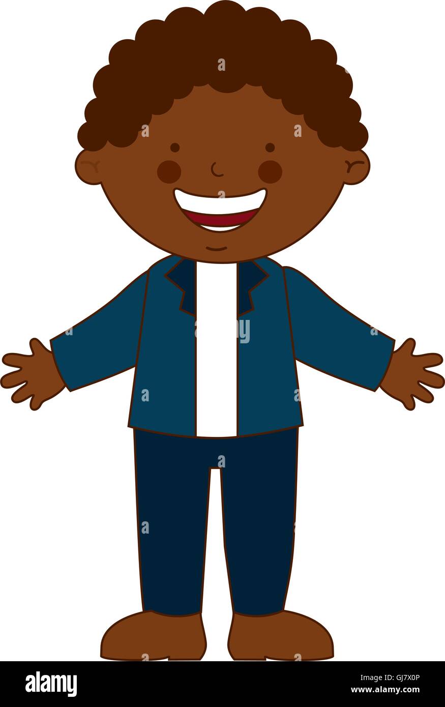 happy boy student uniform isolated Stock Vector Image & Art - Alamy