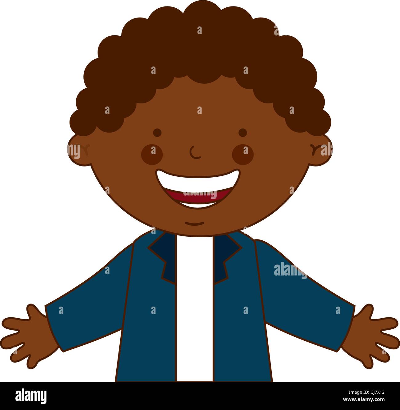 happy boy student uniform isolated Stock Vector Image & Art - Alamy