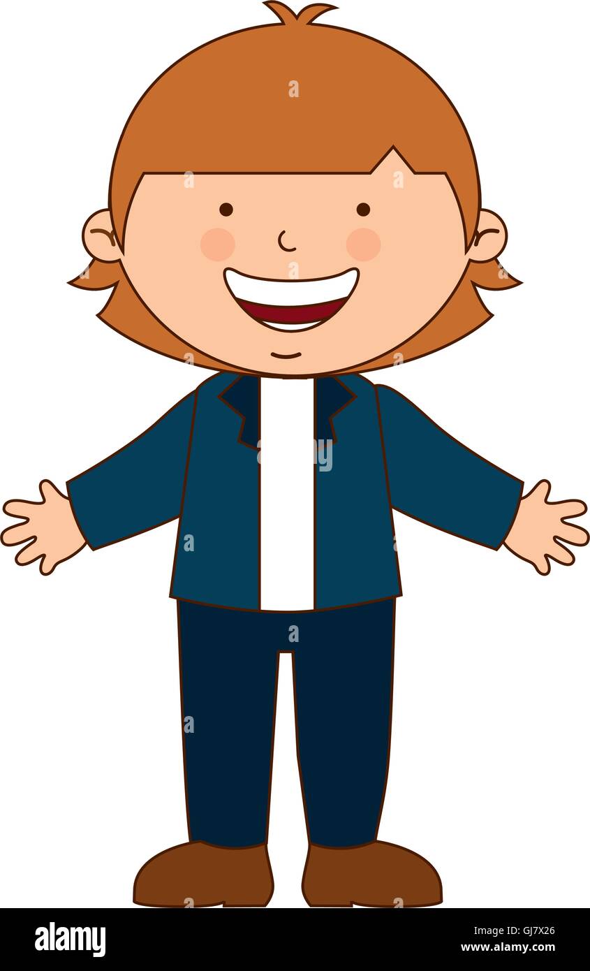 happy boy student uniform isolated Stock Vector Image & Art - Alamy