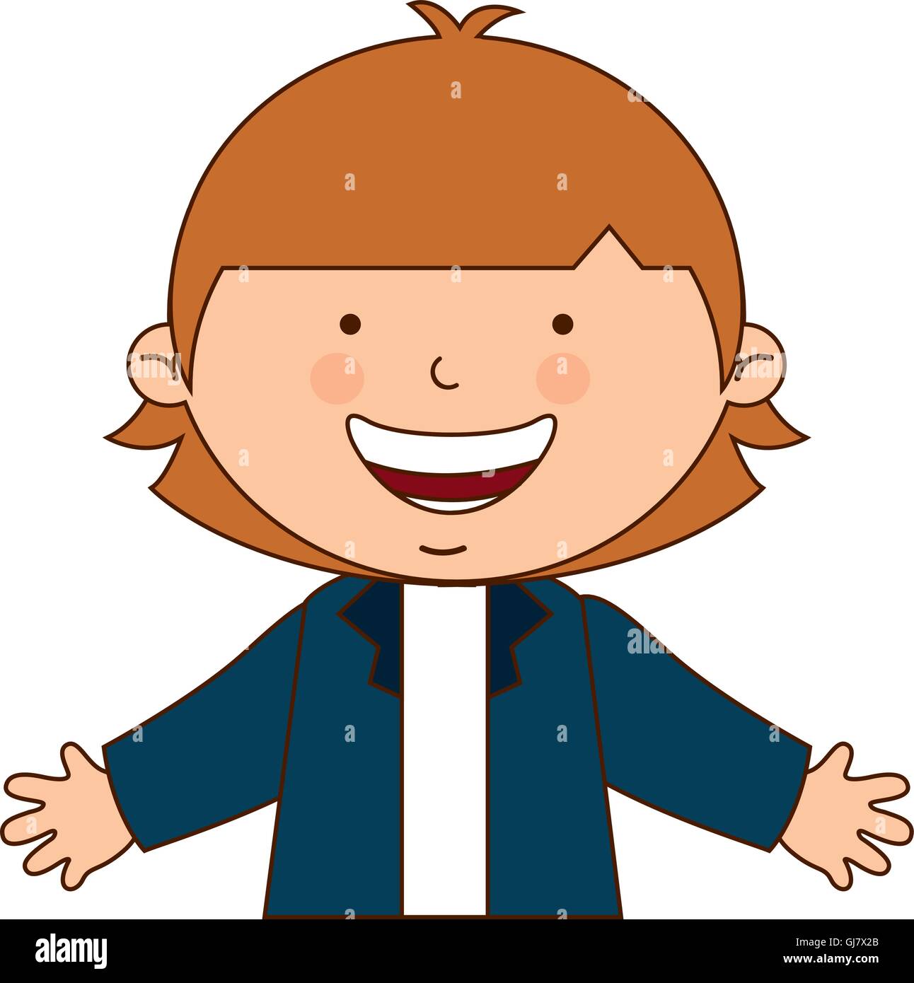 happy boy student uniform isolated Stock Vector Image & Art - Alamy