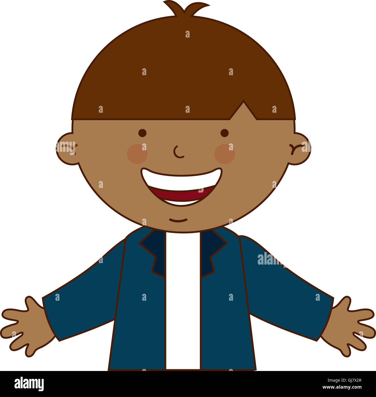 happy boy student uniform isolated Stock Vector Image & Art - Alamy