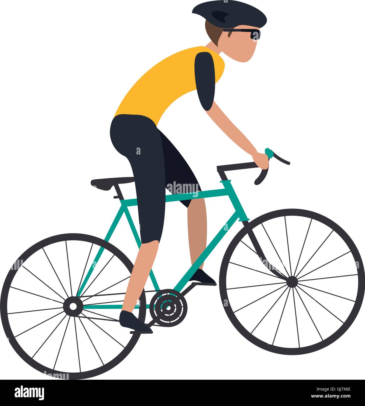 person riding bike with helmet icon Stock Vector Image & Art - Alamy