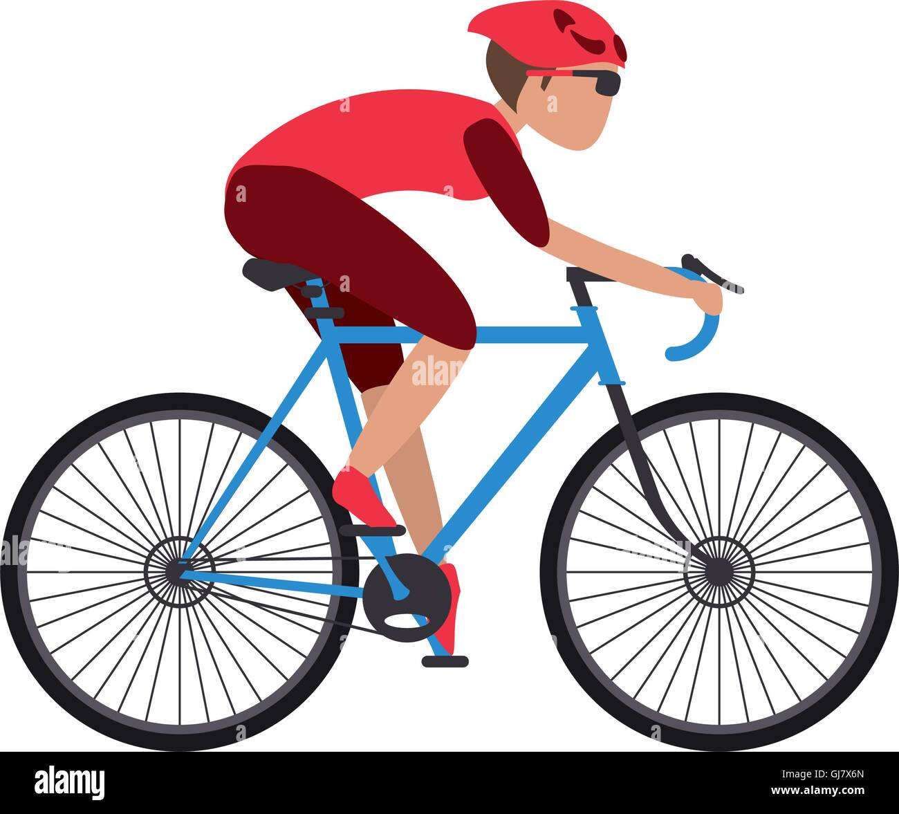 person riding bike with helmet icon Stock Vector Image & Art Alamy