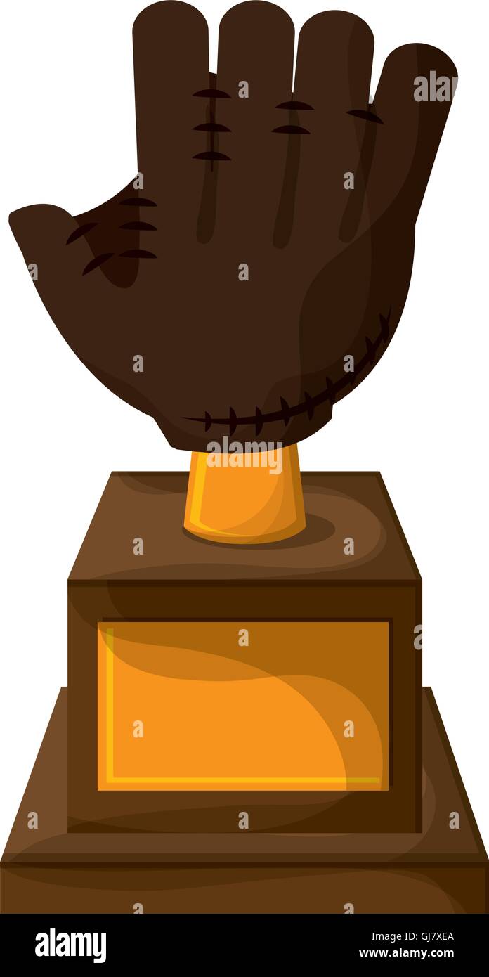 baseball trophy icon Stock Vector
