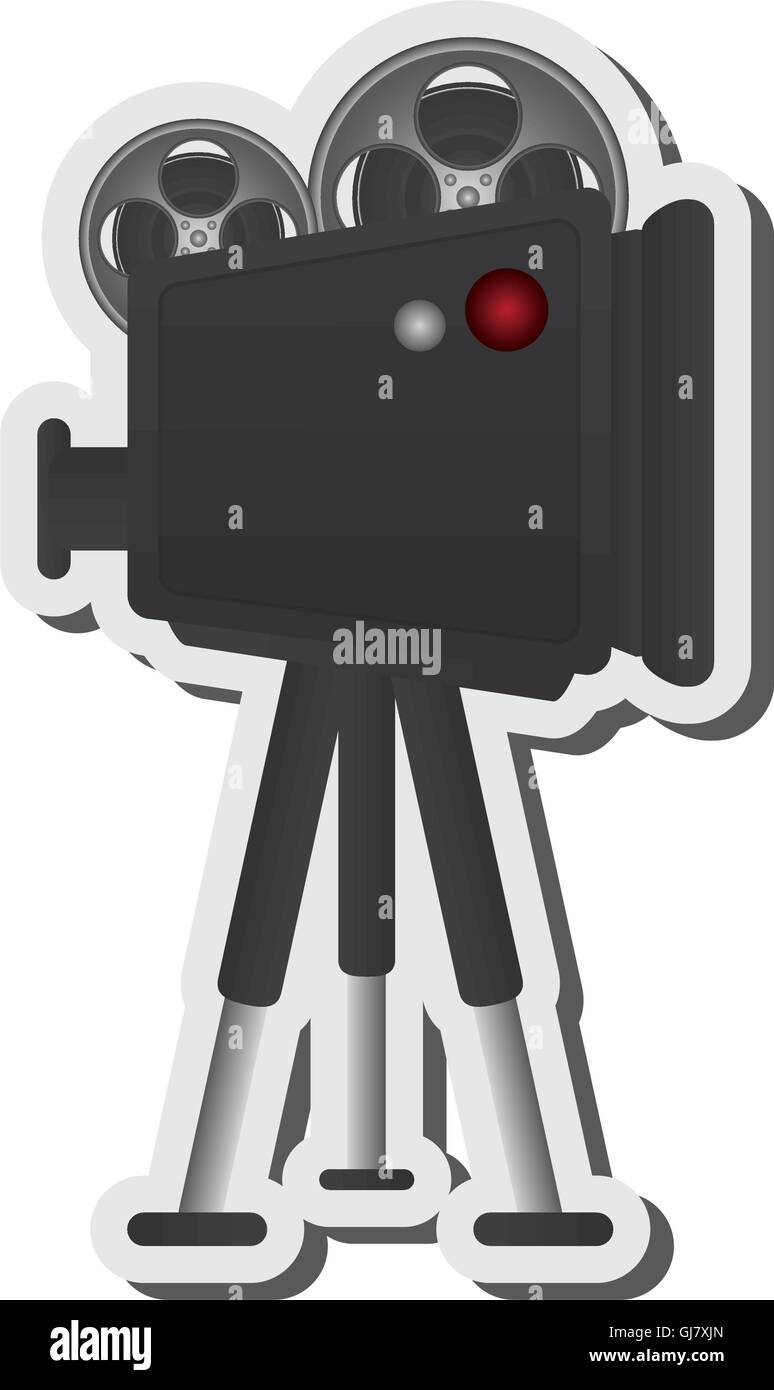 film projector illustration Stock Vector